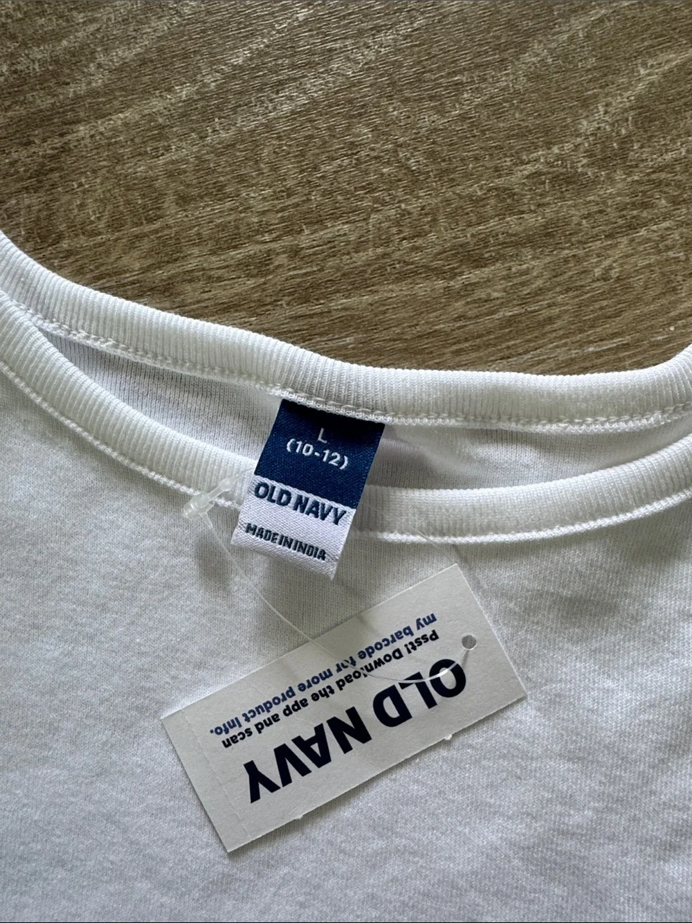 Old Navy Girls' White Short Sleeve Tee & American flag Jean shorts
